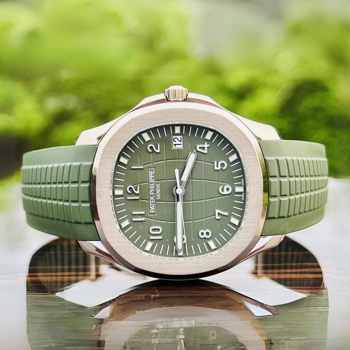 Olive Green Strap for Patek Philippe Aquanaut - Helvetus® Switzerland