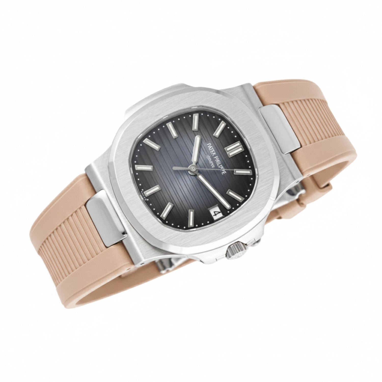 Rubber Strap - For Patek Philippe Nautilus - Beige - Helvetus