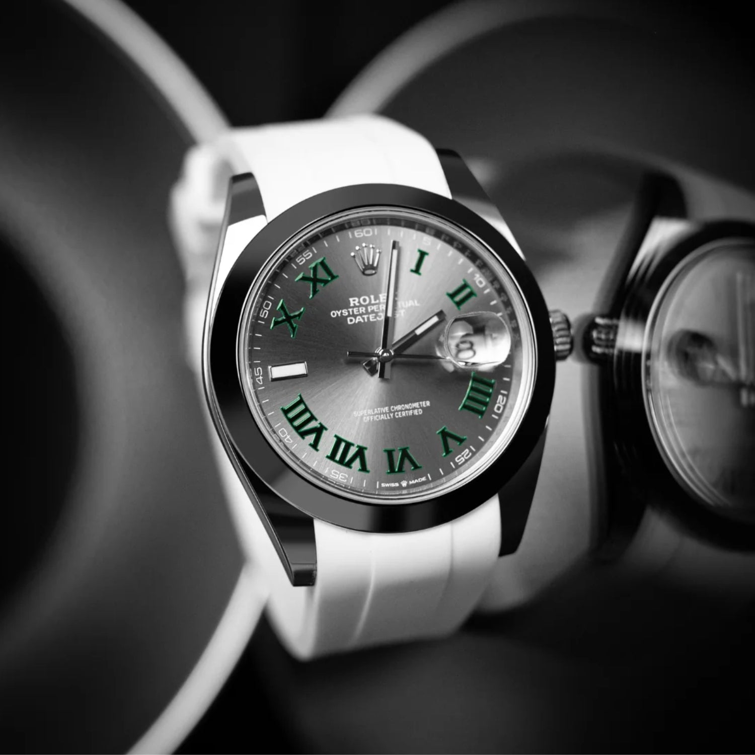 Rubber Strap - For Rolex Datejust 41mm - White - Helvetus