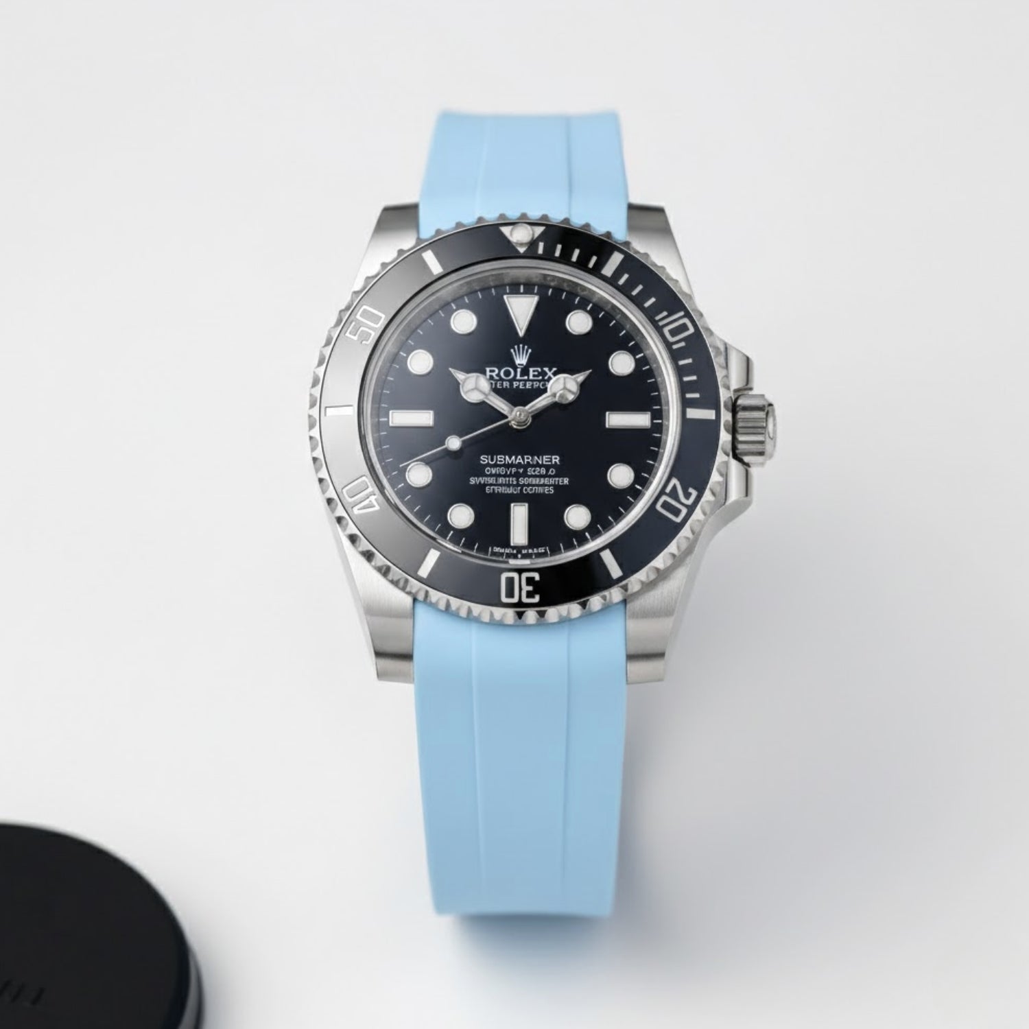 Rubber Strap - For Rolex Submariner - Baby Blue - Helvetus