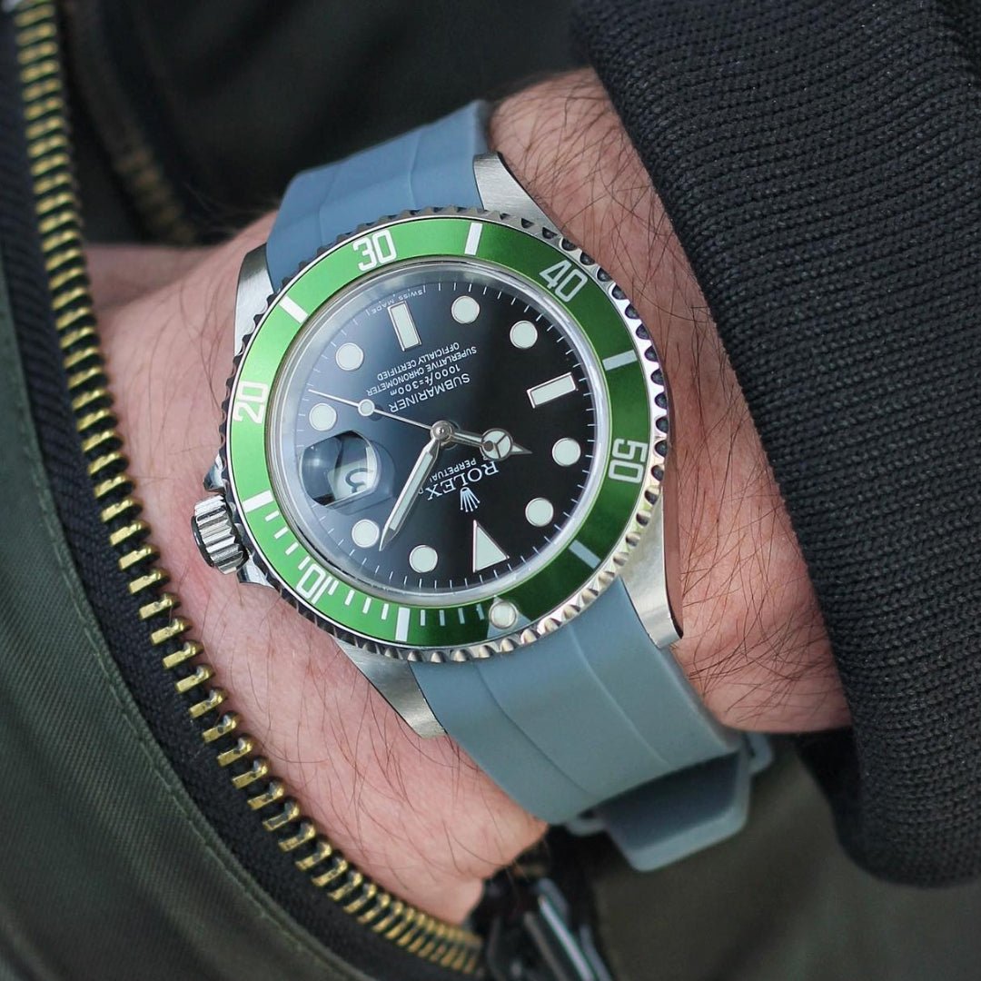 Rubber Strap - For Rolex Submariner - Grey - Helvetus