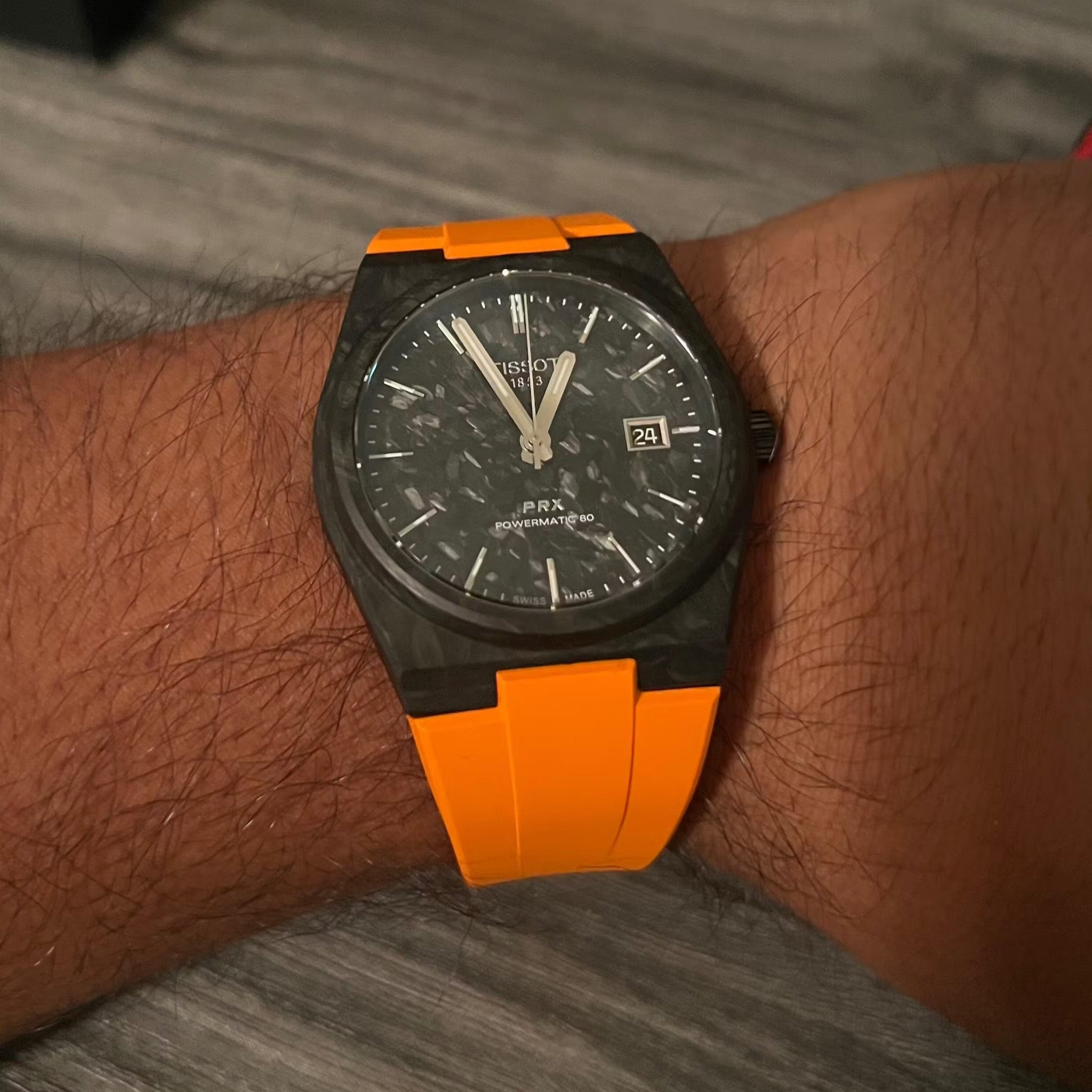 Rubber Strap - For Tissot PRX - Orange - Helvetus